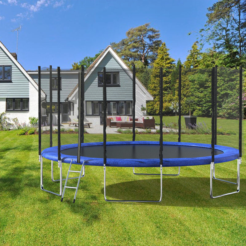 OMFG 16' Round Backyard Trampoline with Safety Enclosure Wayfair